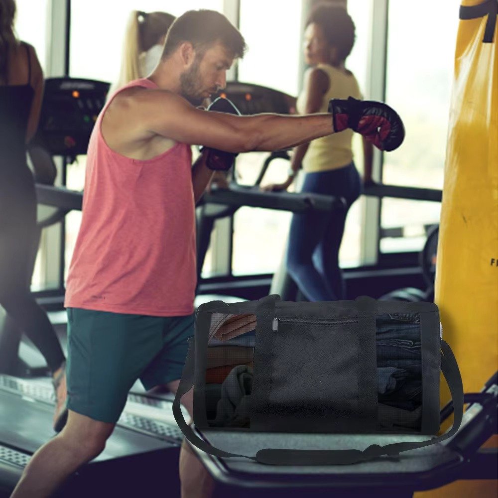 Large Capacity Tote Travel Gym Duffel Bag Lightweight Field Hockey Bag Mesh Breathable Boxing Sports Fitness Bag detail image