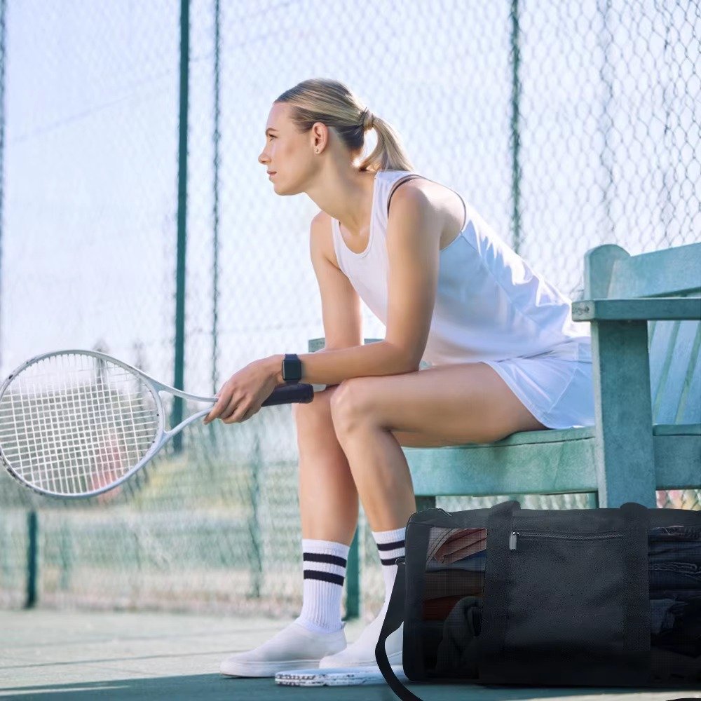 Large Capacity Tote Travel Gym Duffel Bag Lightweight Field Hockey Bag Mesh Breathable Boxing Sports Fitness Bag detail image