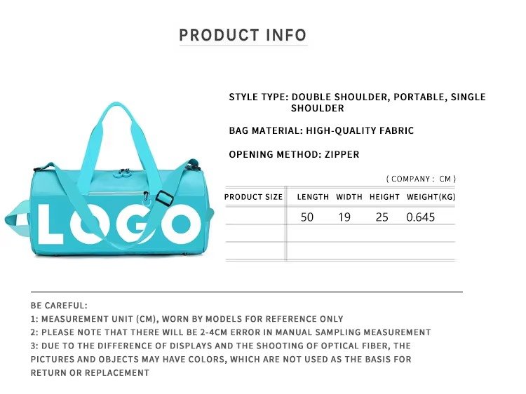 Large Capacity Luggage Travelling Duffle Bag Tote Bag with Logo Waterproof Hand-Held Shoulder Sport Gym Travel Duffel Bag detail image