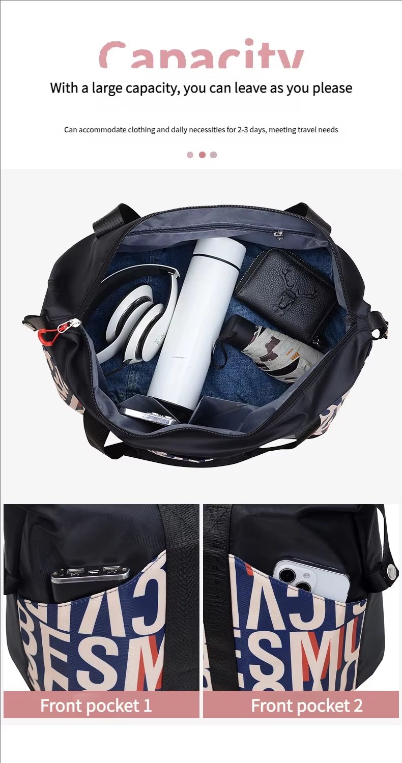Waterproof Large Capacity Foldable Dry Wet Separation Lightweight Multi-function Travel Tote Bag - product detail