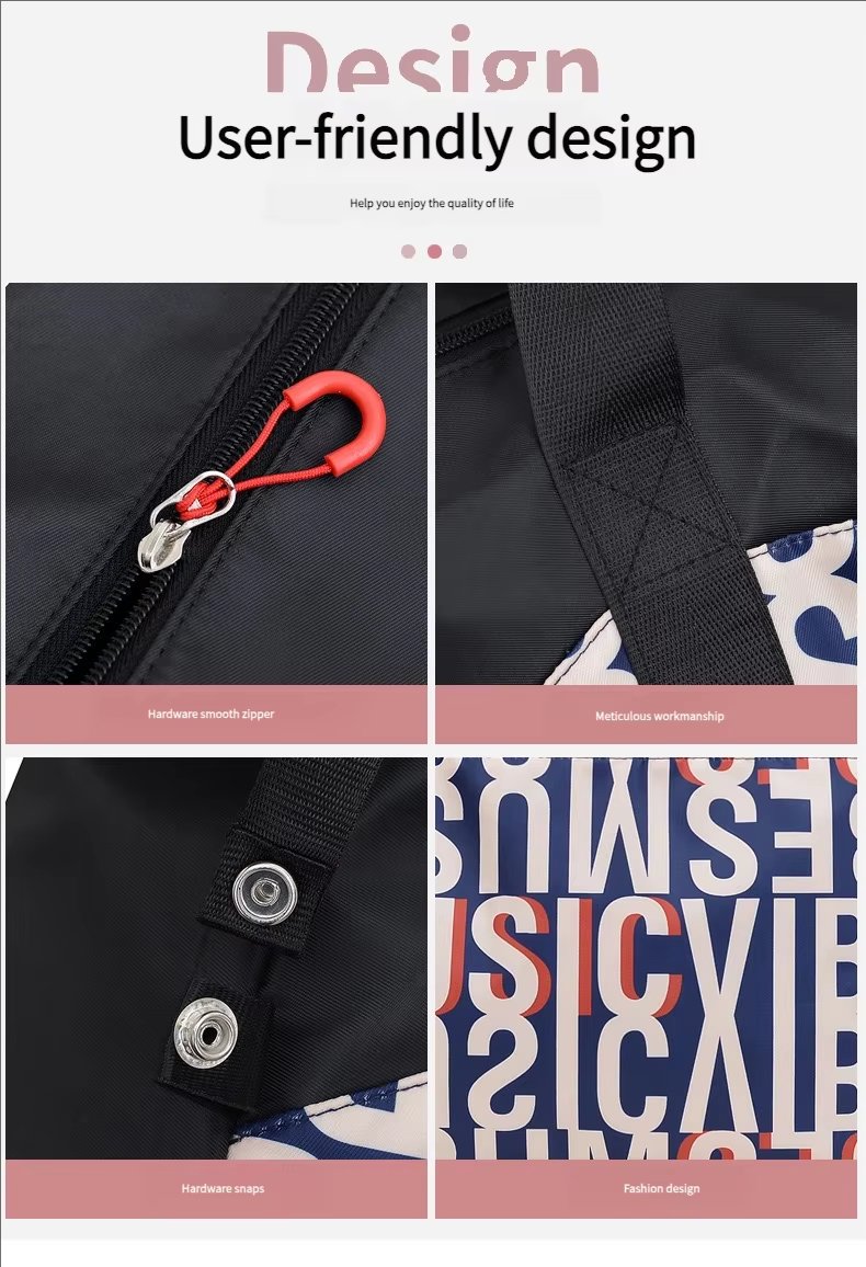 Waterproof Large Capacity Foldable Dry Wet Separation Lightweight Multi-function Travel Tote Bag - product detail