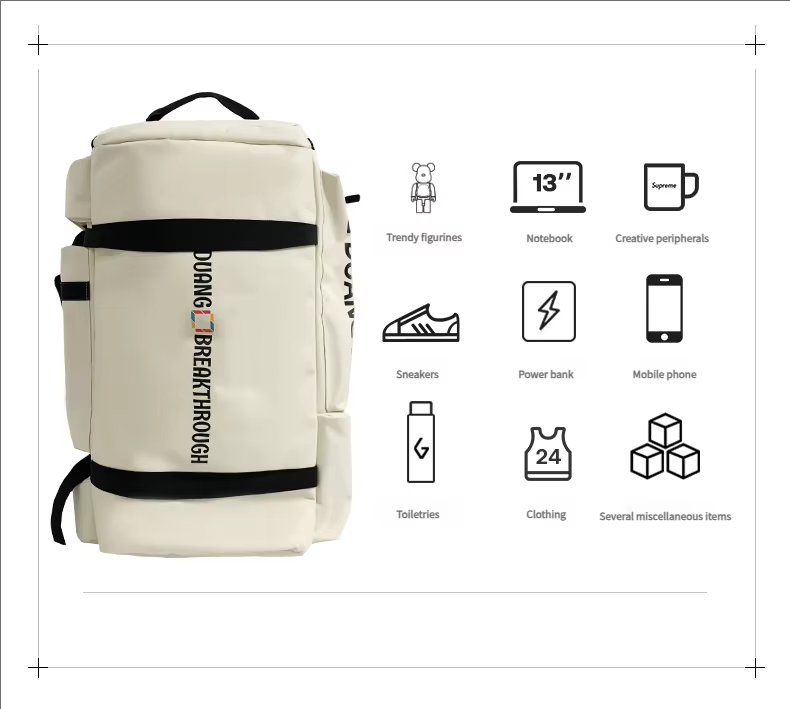 Large Capacity Gym Sports Travel Outdoor Duffel Backpack - product detail