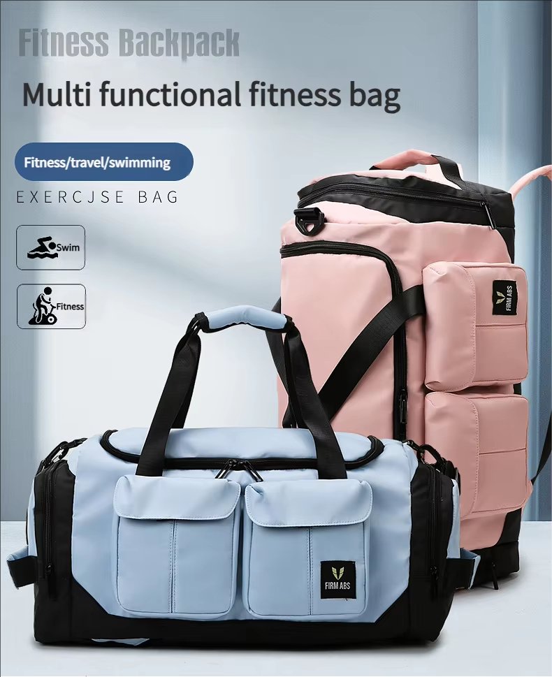 Large Capacity Heavy Duty Dry Wet Separation Waterproof Gym Fitness Bag Weekender Travel Duffel Backpack - product detail