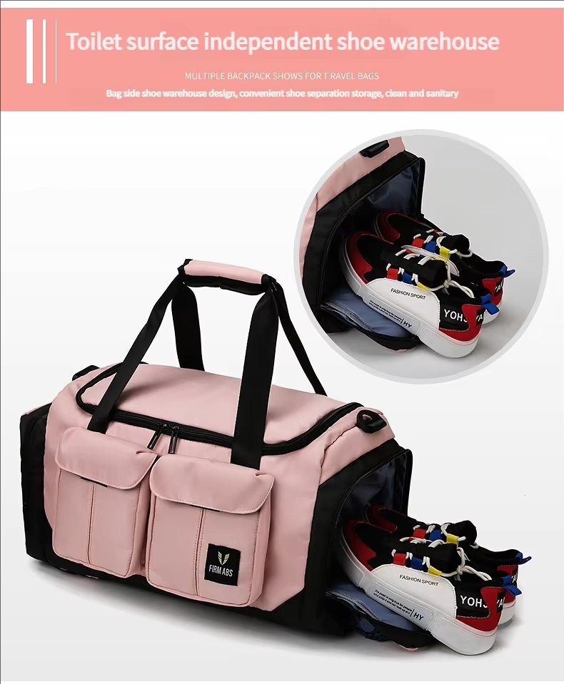 Large Capacity Heavy Duty Dry Wet Separation Waterproof Gym Fitness Bag Weekender Travel Duffel Backpack - product detail