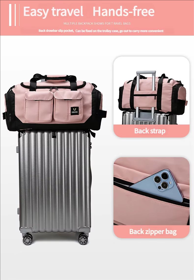 Large Capacity Heavy Duty Dry Wet Separation Waterproof Gym Fitness Bag Weekender Travel Duffel Backpack - product detail