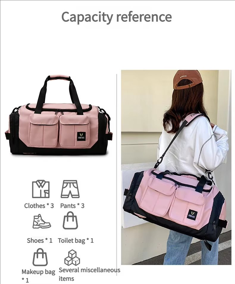 Large Capacity Heavy Duty Dry Wet Separation Waterproof Gym Fitness Bag Weekender Travel Duffel Backpack - product detail
