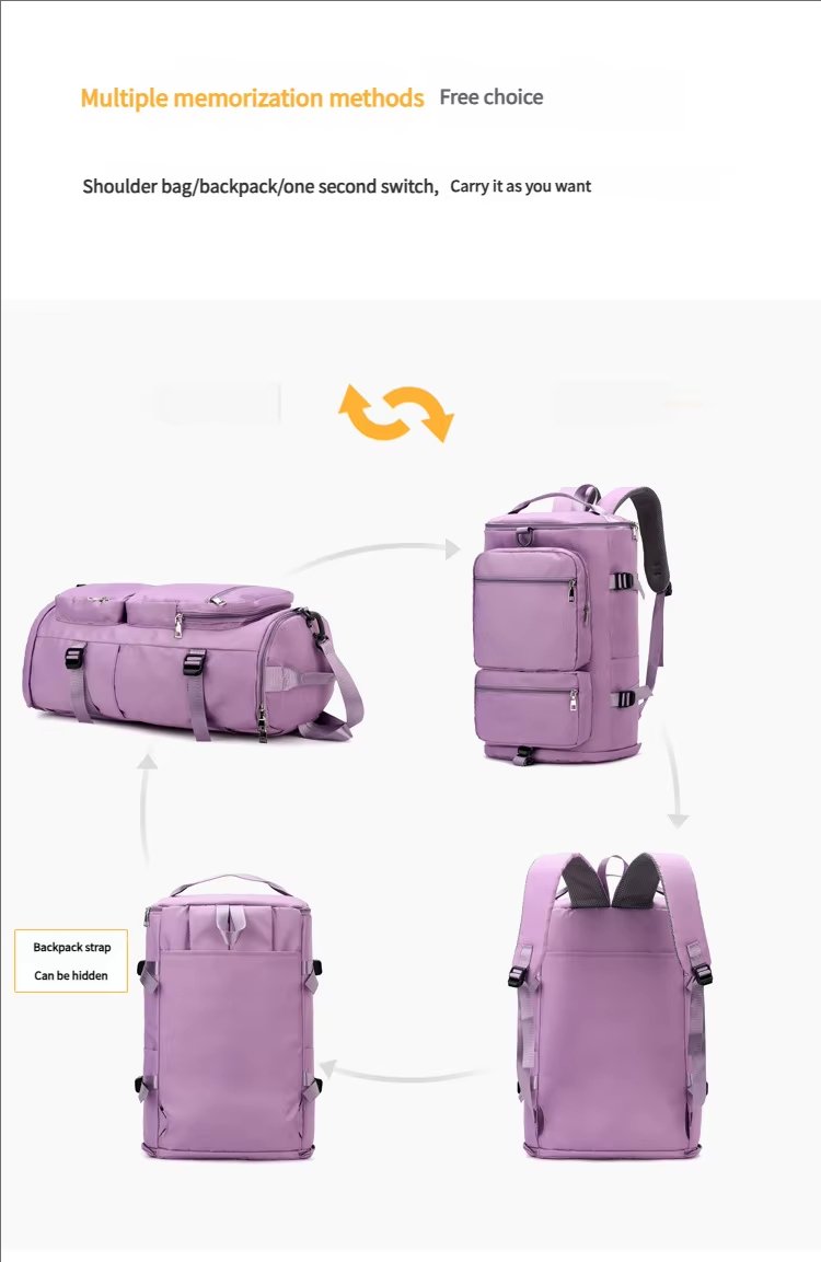 Waterproof Large Capacity Multi-function Gym Sports Travel Hiking Duffel Backpack - product detail