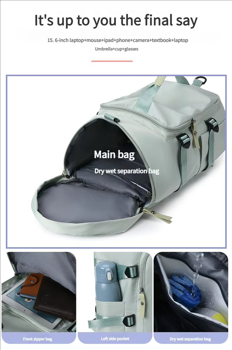 Waterproof Large Capacity Dry Wet Separation Multi-function Gym Sports Storage Duffel Backpack - product detail