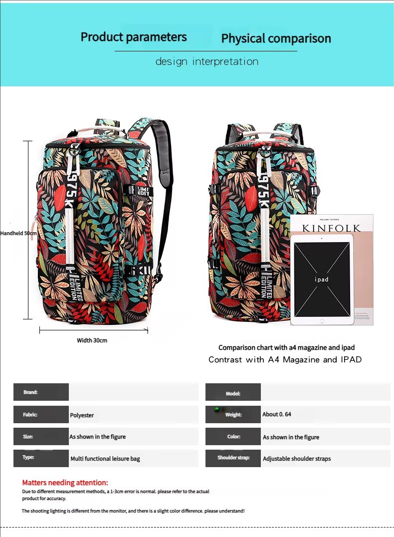 Large Capacity Multi-function Gym Sports Travel Outdoor Duffel Backpack - product detail