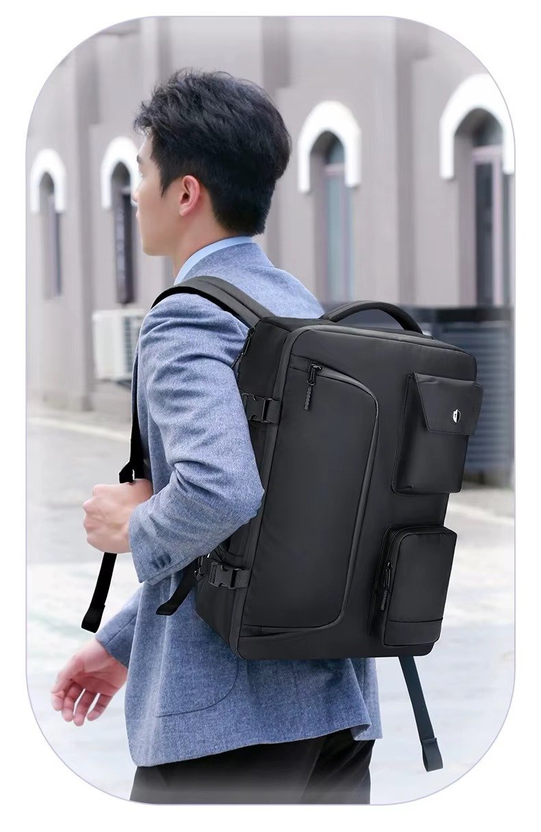 Premium Large Capacity Vacuum Compression Expandable Laptop Backpack with Dry Wet Separation For Business Travel School detail image