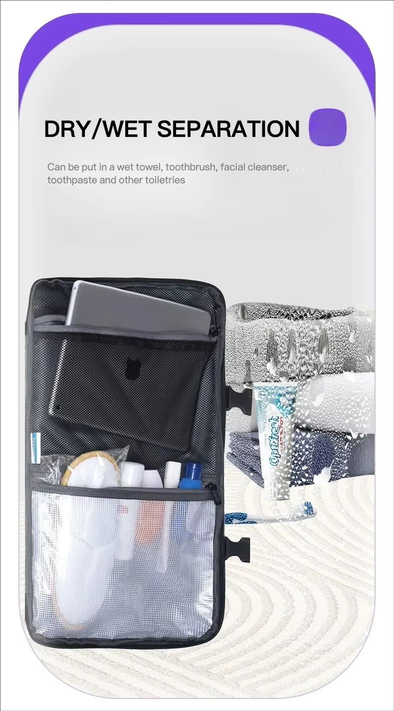 Premium Large Capacity Vacuum Compression Expandable Laptop Backpack with Dry Wet Separation For Business Travel School detail image