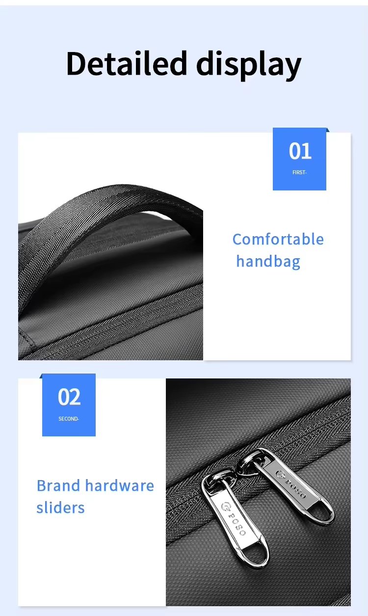 Anti-Theft Water-Resistant Large Capacity Expandable USB Oxford Vacuum Backpack product detail