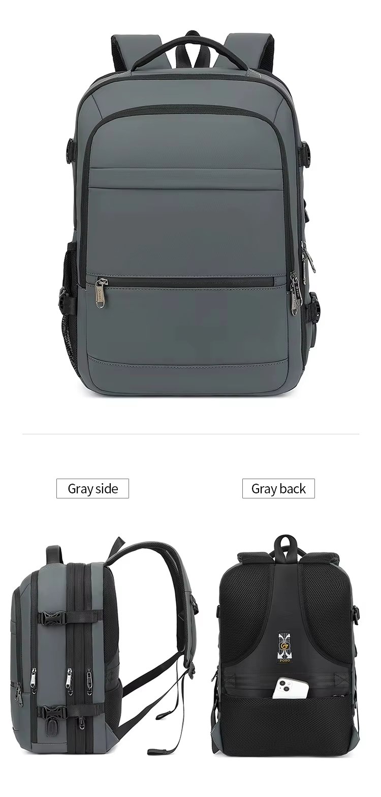 Anti-Theft Water-Resistant Large Capacity Expandable USB Oxford Vacuum Backpack product detail