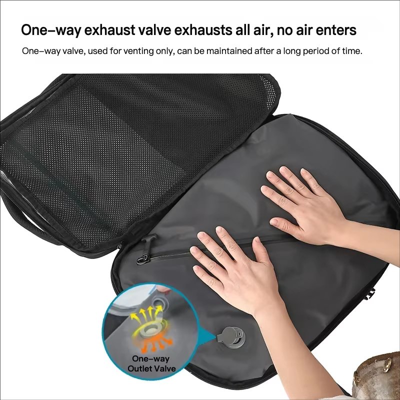 Anti-Theft Large Capacity Expandable USB Business Nylon Vacuum Backpack product detail