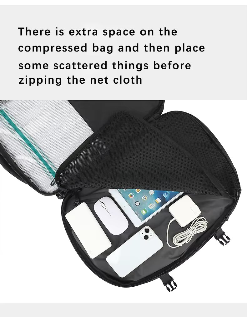Anti-Theft Large Capacity Expandable USB Business Nylon Vacuum Backpack product detail
