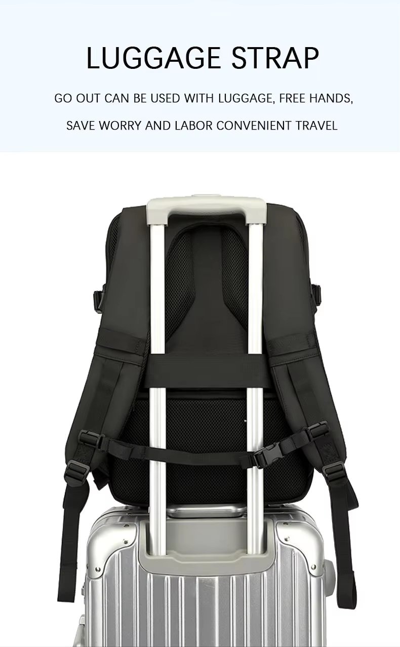 Anti-Theft Large Capacity Expandable USB Business Nylon Vacuum Backpack product detail