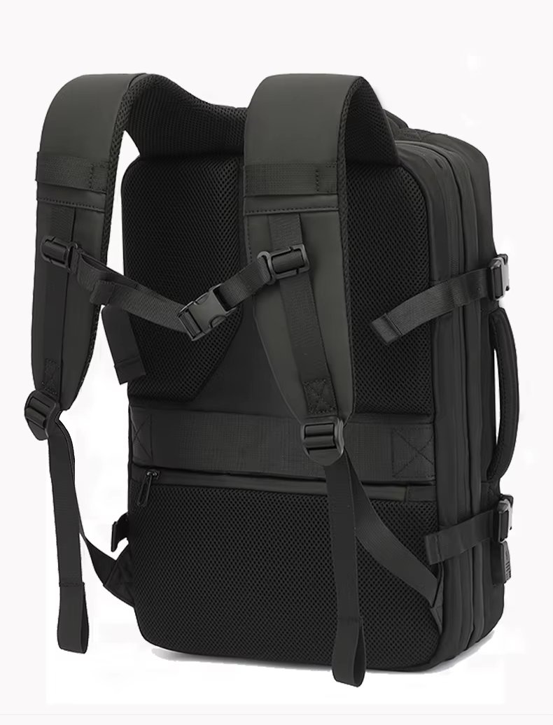 Anti-Theft Large Capacity Expandable USB Business Nylon Vacuum Backpack product detail
