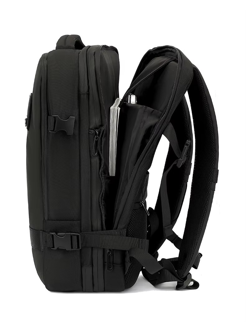 Anti-Theft Large Capacity Expandable USB Business Nylon Vacuum Backpack product detail