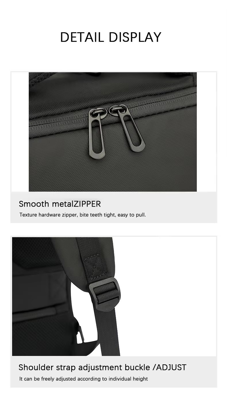 Anti-Theft Large Capacity Expandable USB Business Nylon Vacuum Backpack product detail
