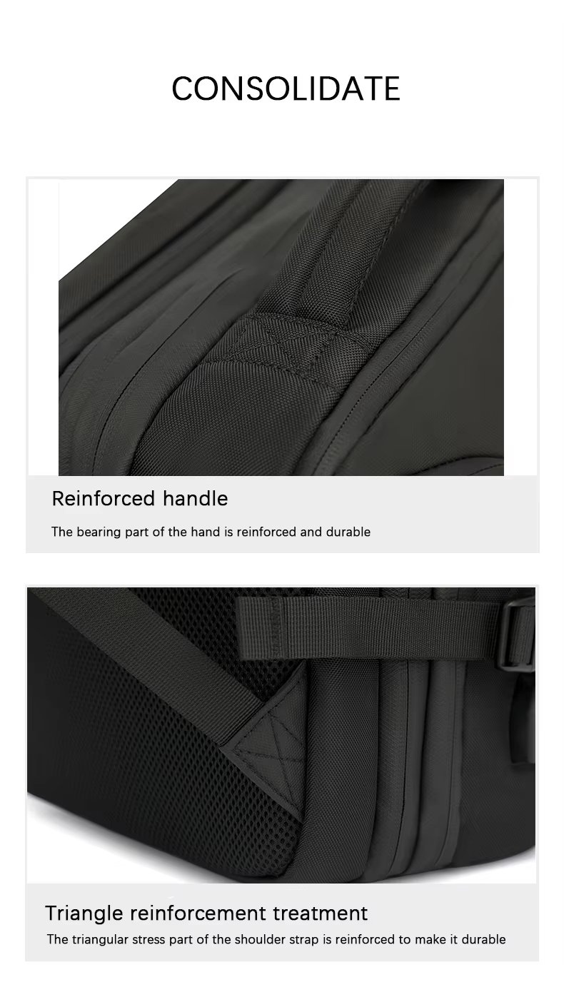 Anti-Theft Large Capacity Expandable USB Business Nylon Vacuum Backpack product detail