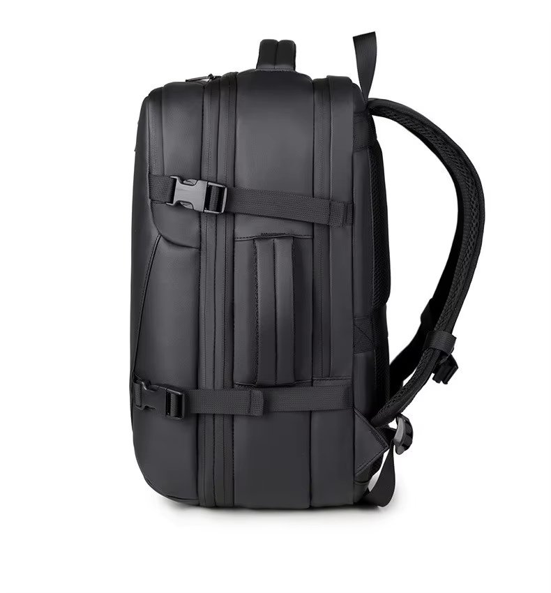 Anti-Theft Large Capacity Expandable Business PU Leather Vacuum Backpack product detail