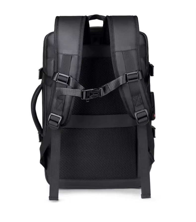 Anti-Theft Large Capacity Expandable Business PU Leather Vacuum Backpack product detail
