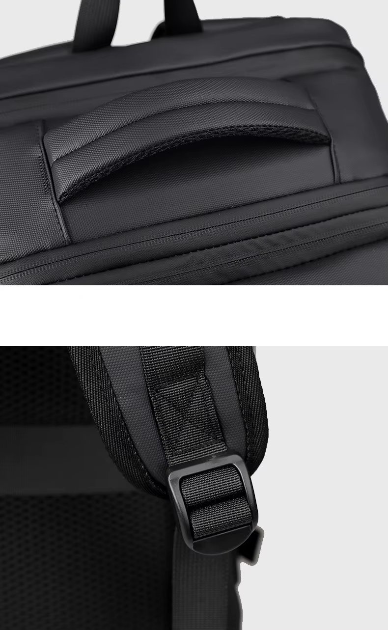 Anti-Theft Large Capacity Expandable Business PU Leather Vacuum Backpack product detail