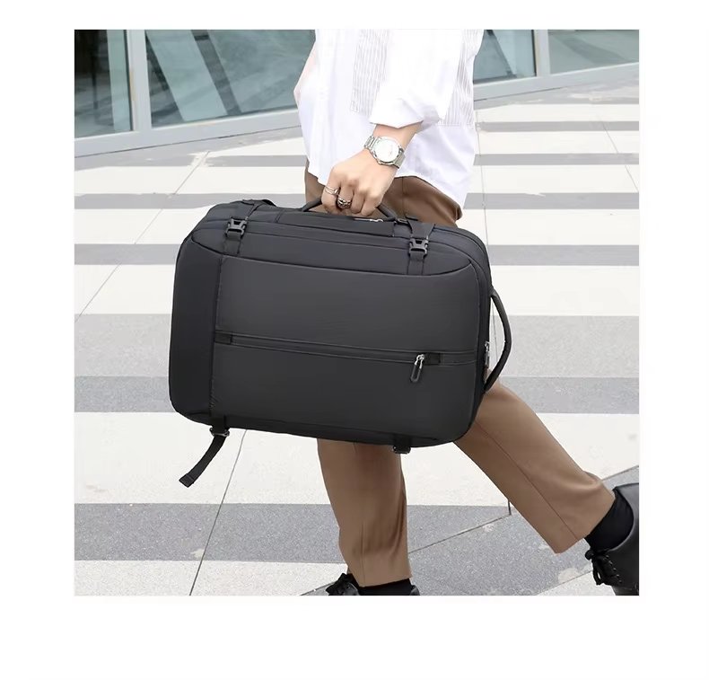 Anti-Theft Large Capacity Expandable Business PU Leather Vacuum Backpack product detail