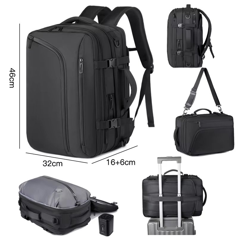 Water-Resistant Expandable Outdoor Travel Oxford Vacuum Backpack product detail