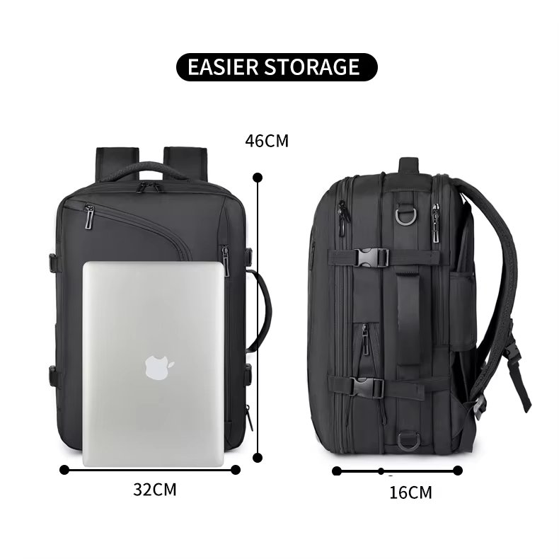 Water-Resistant Expandable Outdoor Travel Oxford Vacuum Backpack product detail