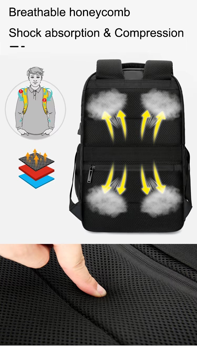 Anti-Theft Water-Resistant Large Capacity USB Business Oxford Laptop Backpack product detail