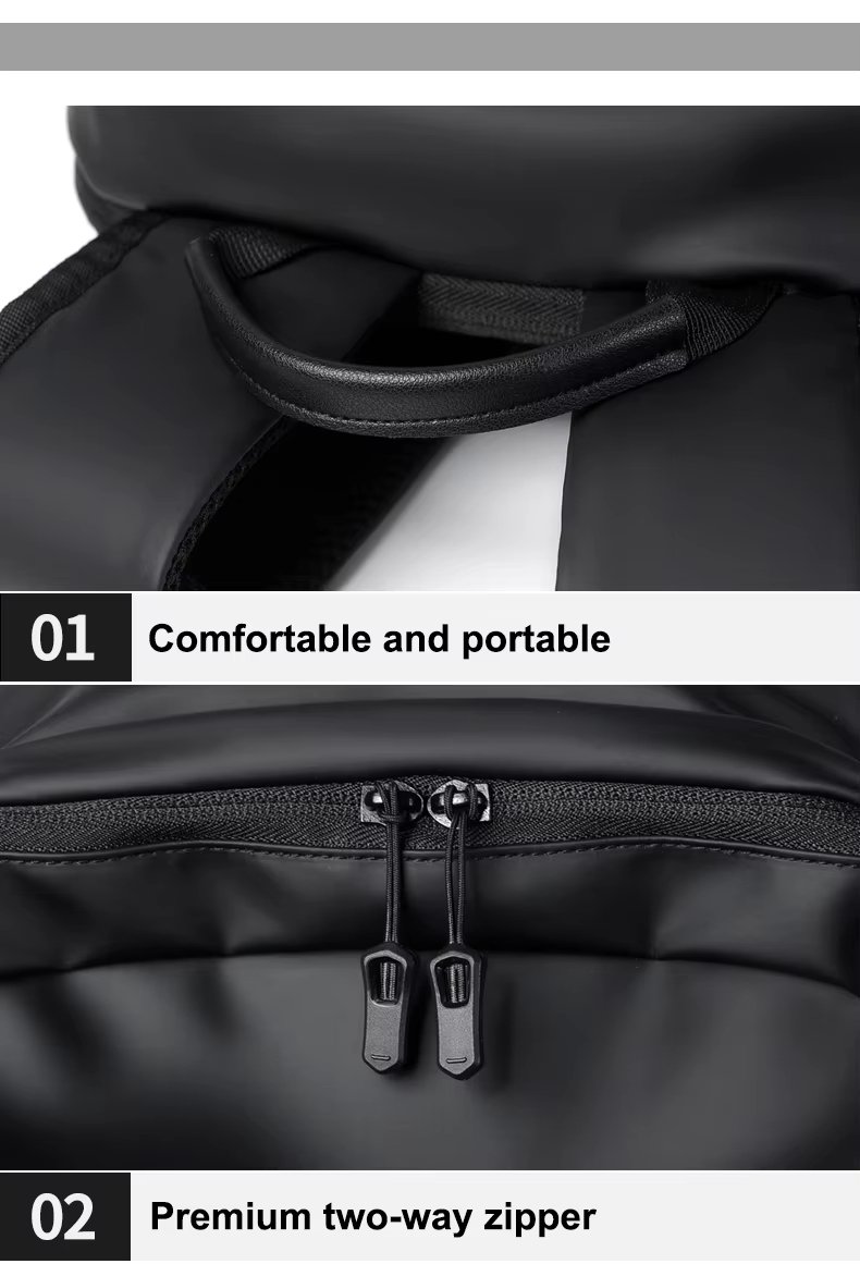Anti-Theft Water-Resistant USB Outdoor Business Leather Laptop Backpack product detail