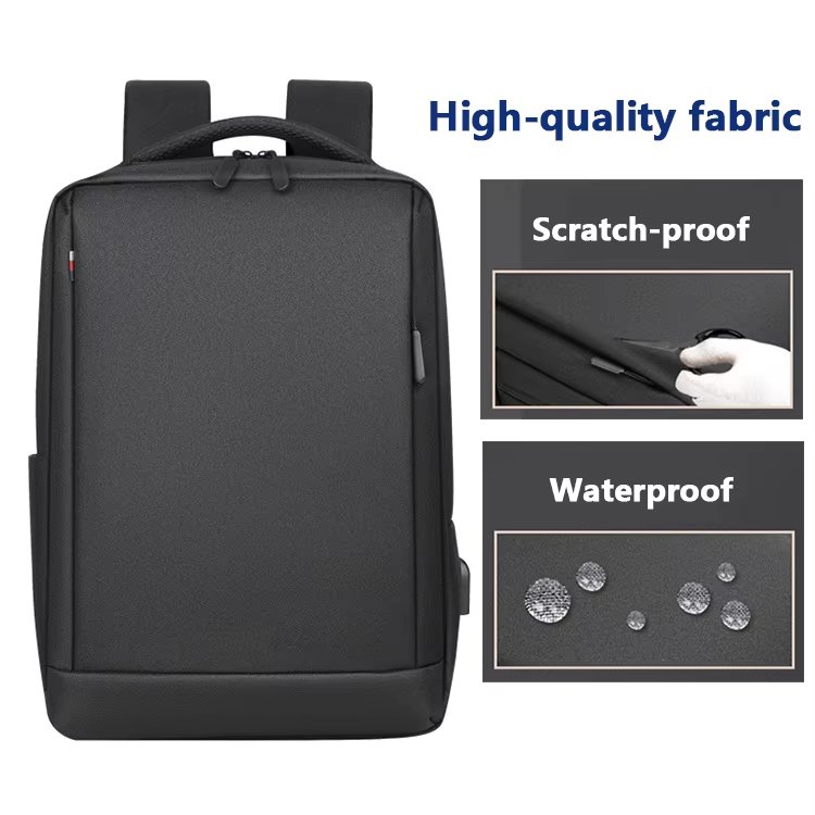 Water-Resistant USB Business School Oxford Laptop Backpack product detail