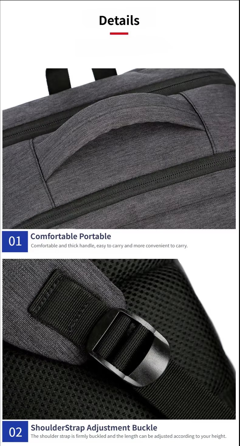 Anti-Theft Large Capacity Expandable USB Business Oxford Laptop Backpack product detail