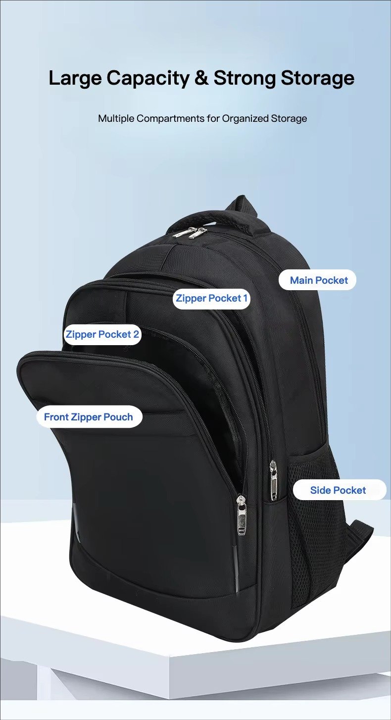 Custom Logo Lightweight Large Capacity Business Laptop Backpack Waterproof Oxford Outdoor Travel Bag Durable Student Schoolbags detail image