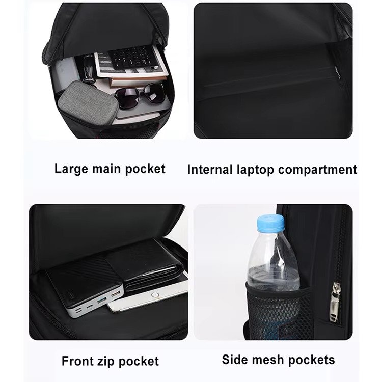 Custom Logo Lightweight Large Capacity Business Laptop Backpack Waterproof Oxford Outdoor Travel Bag Durable Student Schoolbags detail image