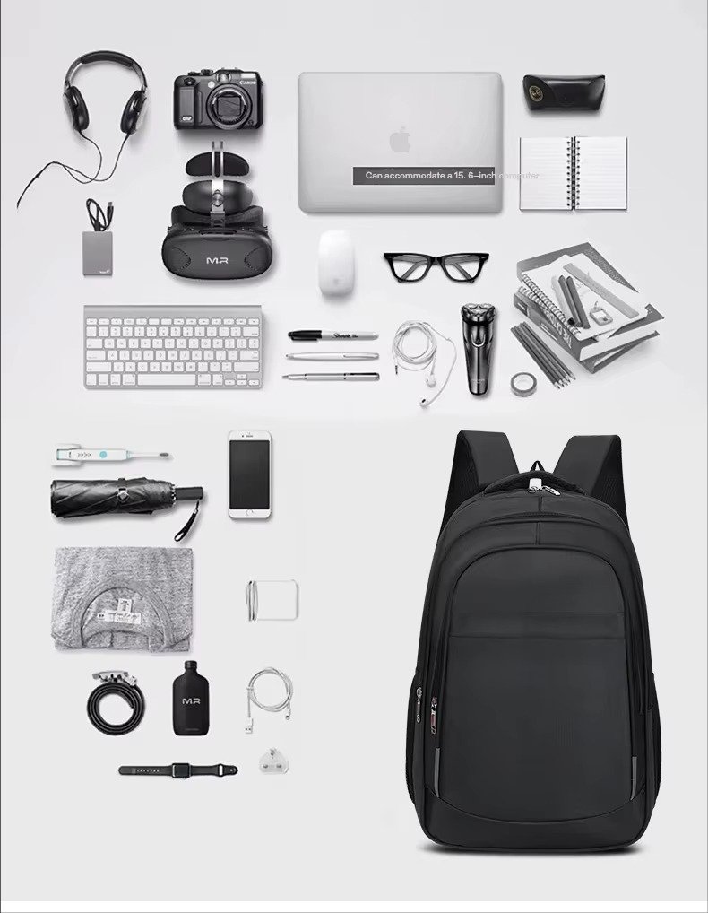 Custom Logo Lightweight Large Capacity Business Laptop Backpack Waterproof Oxford Outdoor Travel Bag Durable Student Schoolbags detail image