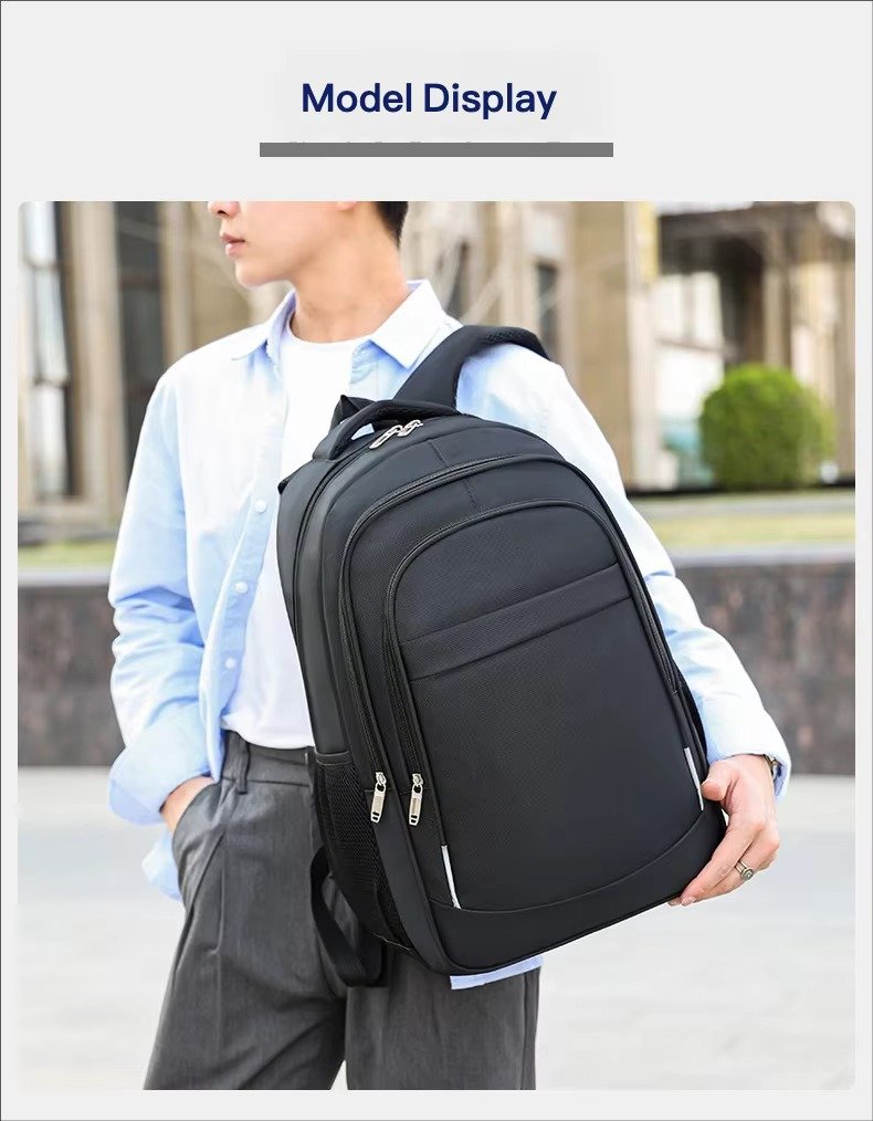 Custom Logo Lightweight Large Capacity Business Laptop Backpack Waterproof Oxford Outdoor Travel Bag Durable Student Schoolbags detail image