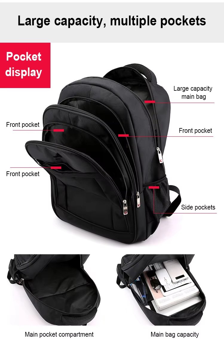 Large Capacity Business Travel School Casual Oxford Laptop Backpack product detail