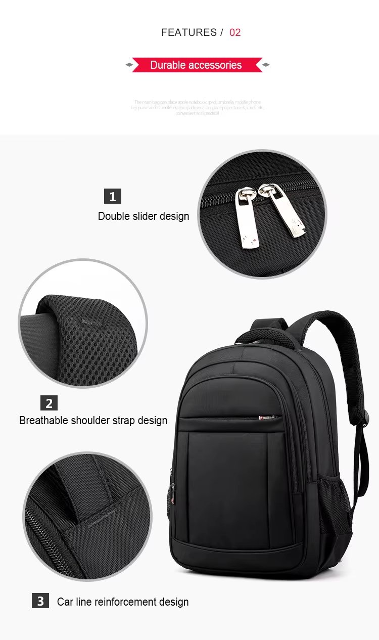 Large Capacity Business Travel School Casual Oxford Laptop Backpack product detail