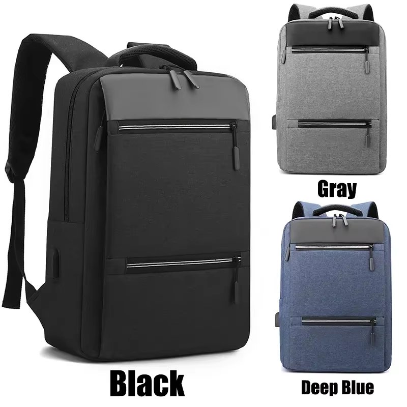 Water-Resistant USB Modern Business Travel Oxford Laptop Backpack product detail