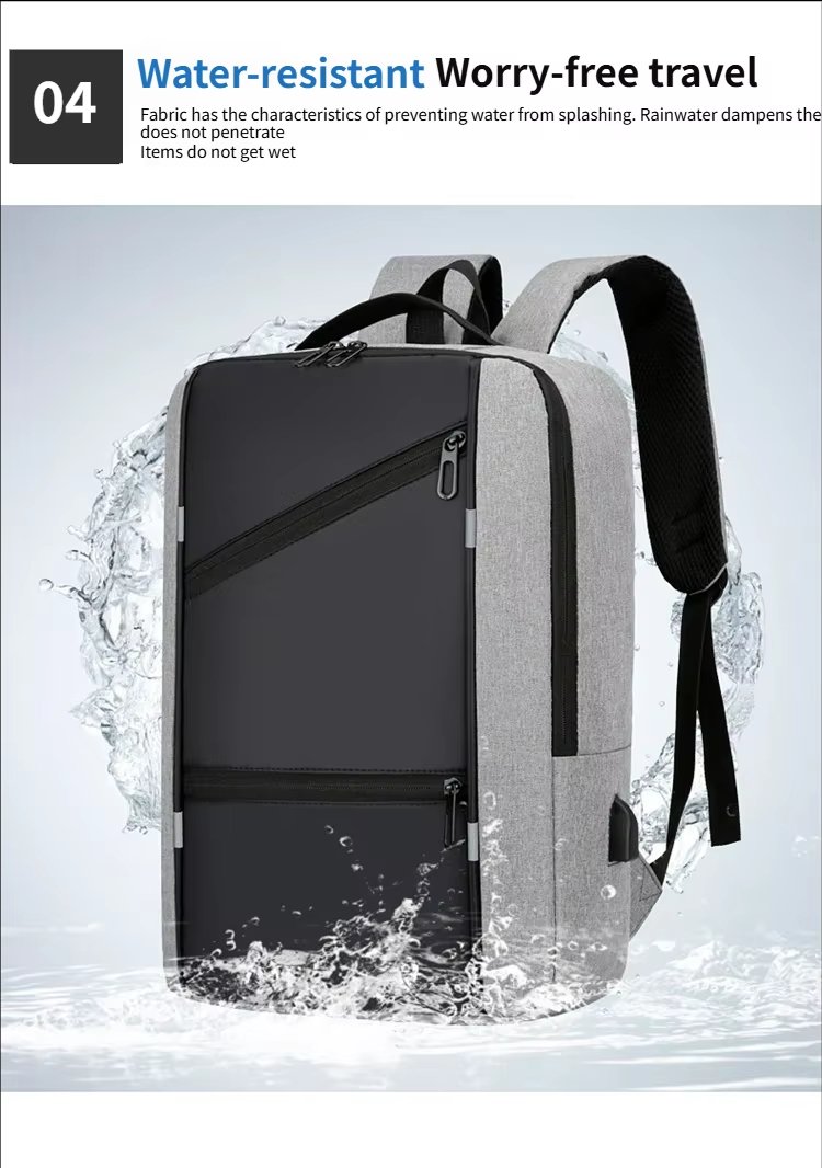 Water-Resistant USB Business Travel School Oxford Laptop Backpack product detail