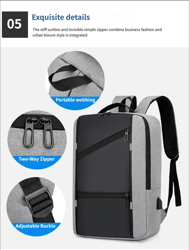 Water-Resistant USB Business Travel School Oxford Laptop Backpack product detail