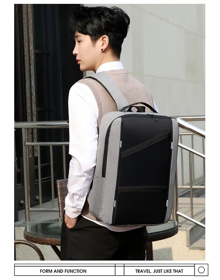 Water-Resistant USB Business Travel School Oxford Laptop Backpack product detail