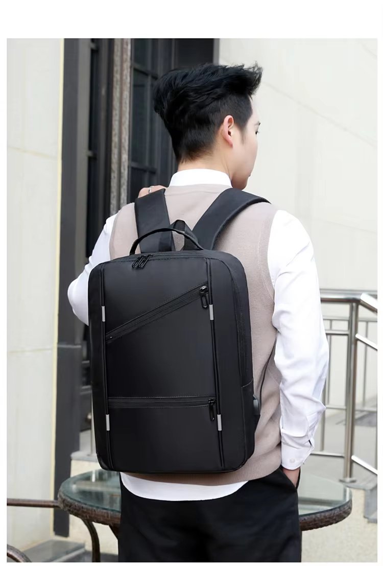 Water-Resistant USB Business Travel School Oxford Laptop Backpack product detail