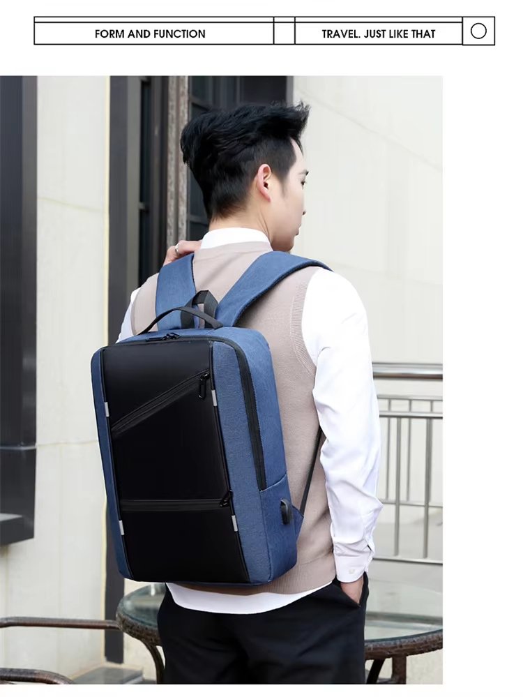 Water-Resistant USB Business Travel School Oxford Laptop Backpack product detail
