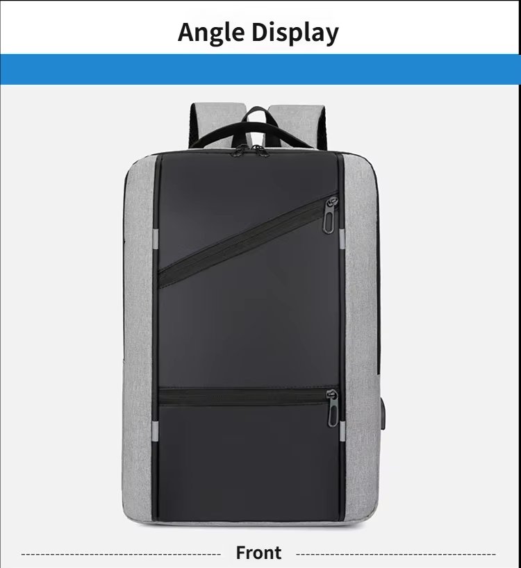 Water-Resistant USB Business Travel School Oxford Laptop Backpack product detail