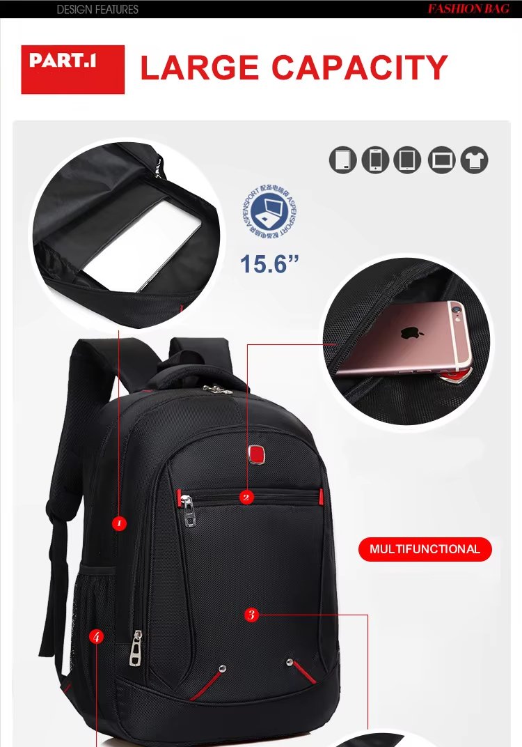 Anti-Theft Water-Resistant Large Capacity Lightweight USB Oxford Laptop Backpack product detail