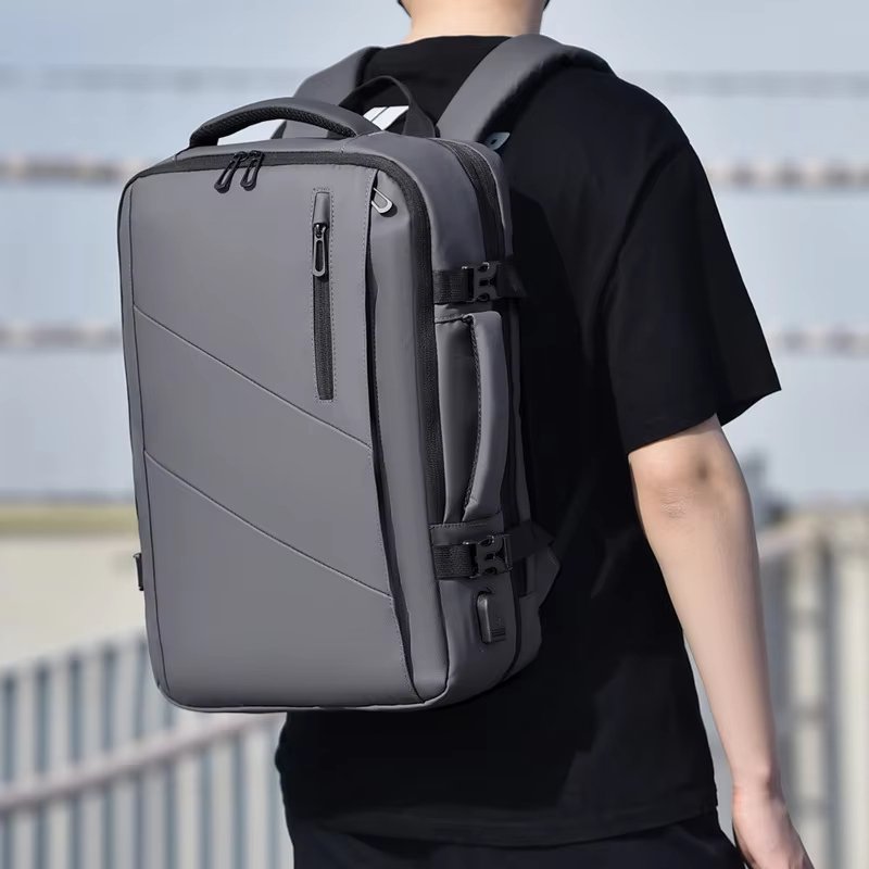 Anti-Theft Water-Resistant USB Business Casual Oxford Laptop Backpack product detail