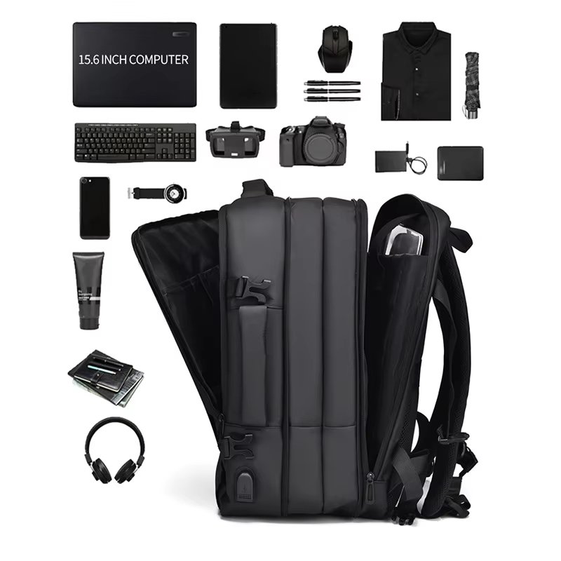 Anti-Theft Water-Resistant USB Business Casual Oxford Laptop Backpack product detail